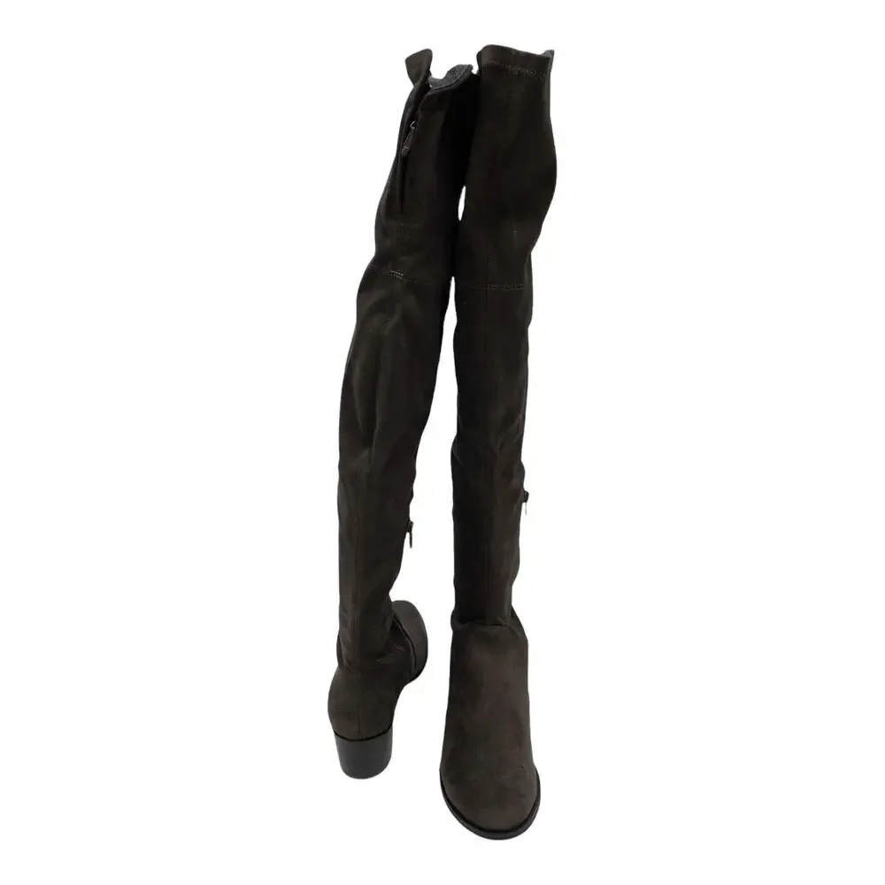 Kenneth Cole New York  Adelynn Over The Knee Boots 8.5 Women's Asphalt Brown